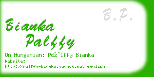 bianka palffy business card